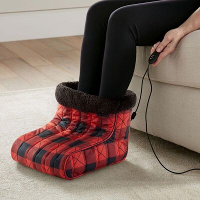 Shavel Home Products - Luxurious Micro Flannel Heated Foot Warmer for Ultimate Comfort - Red Shavel Home Products - Luxurious Micro Flannel Heated Foot Warmer for Ultimate Comfort - Red