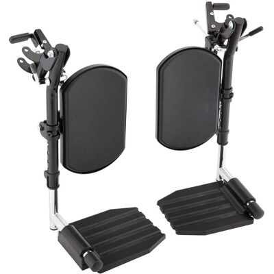 Invacare - Wheelchair Elevating Legrests with Composite Footplates & Non-Padded Calf Support - Black Invacare - Wheelchair Elevating Legrests with Composite Footplates & Non-Padded Calf Support - Black
