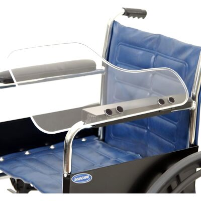 Invacare - Wheelchair Half Lap Tray Clear Acrylic Flip-Up Support Tray, Left Side Mount - Natural wood Invacare - Wheelchair Half Lap Tray Clear Acrylic Flip-Up Support Tray, Left Side Mount - Natural wood