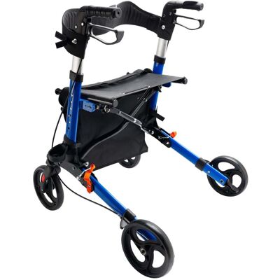 Topteng - 8" Wheel Foldable Rollator Walker with Adjustable Seat & Height - All-Terrain Tires, 300lb Capacity, fit for Seniors - Black Topteng - 8" Wheel Foldable Rollator Walker with Adjustable Seat & Height - All-Terrain Tires, 300lb Capacity, fit for Seniors - Black