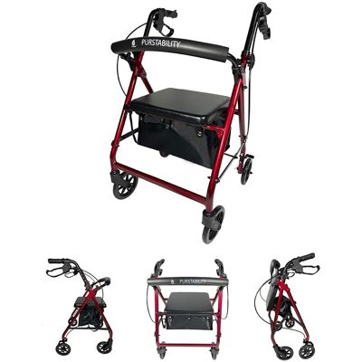 Pursonic - Purstability Rollator Walker - Black Pursonic - Purstability Rollator Walker - Black
