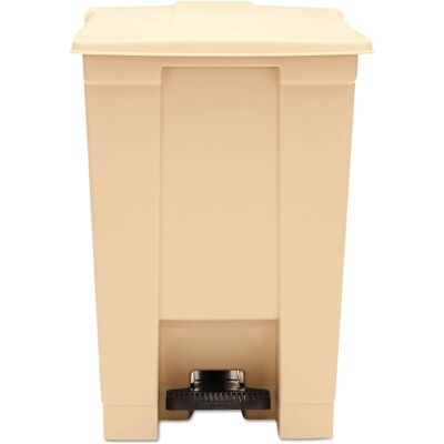 RubberMaid - Indoor Utility Step-On Waste Container, 12 gal, Plastic, Beige RubberMaid - Indoor Utility Step-On Waste Container, 12 gal, Plastic, Beige