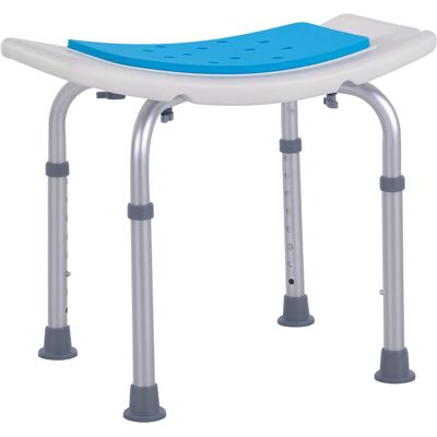 Homcom - Adjustable Aluminum Bath Stool Spa Shower Chair Non-Slip w/ Shower - Blue Homcom - Adjustable Aluminum Bath Stool Spa Shower Chair Non-Slip w/ Shower - Blue