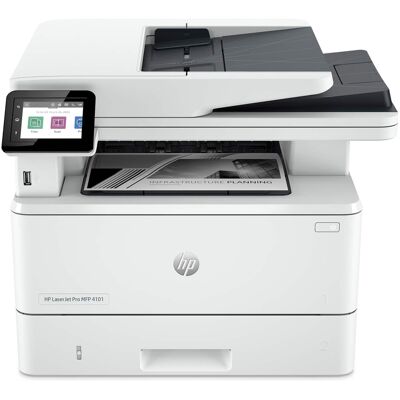 HP - LaserJet Pro MFP 4101fdn AI-Enabled Black-and-White All-in-One Laser Printer - White HP - LaserJet Pro MFP 4101fdn AI-Enabled Black-and-White All-in-One Laser Printer - White