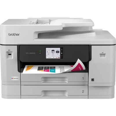 Brother - INKvestment 6960 Wireless Color All-in-One Inkjet Printer with 11”x17” capabilities/2 Paper Trays (MFCJ6960DW) - Gray Brother - INKvestment 6960 Wireless Color All-in-One Inkjet Printer with 11”x17” capabilities/2 Paper Trays (MFCJ6960DW) - Gray