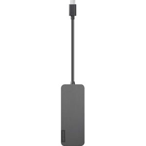 Lenovo - USB-C to 4 Port USB-A Hub - Iron Gray Lenovo - USB-C to 4 Port USB-A Hub - Iron Gray