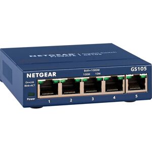 Netgear - 5-Port 10/100/1000 Gigabit Ethernet Unmanaged Switch - Blue Netgear - 5-Port 10/100/1000 Gigabit Ethernet Unmanaged Switch - Blue