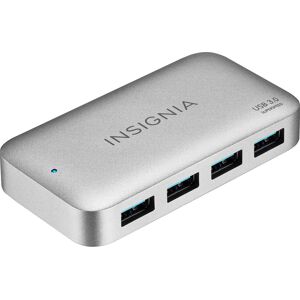 Insignia™ - 4-Port USB 3.0 Powered Hub - Metallic Gray Insignia™ - 4-Port USB 3.0 Powered Hub - Metallic Gray