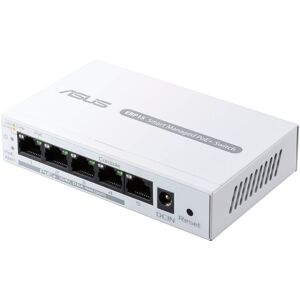 Asus - ExpertWiFi EBP15 5-Port Gigabit Smart Managed PoE+ Ethernet Switch - White Asus - ExpertWiFi EBP15 5-Port Gigabit Smart Managed PoE+ Ethernet Switch - White