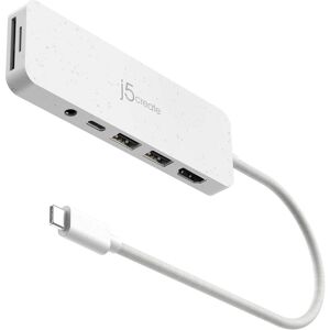 j5create - USB-C Multi-Port Hub with Power Delivery - Eco White j5create - USB-C Multi-Port Hub with Power Delivery - Eco White