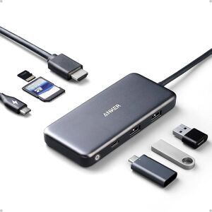 Anker - USB C Hub, 7in1 Multi-Port USBC Hub - Gray Anker - USB C Hub, 7in1 Multi-Port USBC Hub - Gray