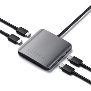 Satechi - 4-Port USB-C Hub 4-in-1 with 100W Power Delivery & 10Gbps USB 3.2 for MacBook, iPad, Surface & More - Space Gray Satechi - 4-Port USB-C Hub 4-in-1 with 100W Power Delivery & 10Gbps USB 3.2 for MacBook, iPad, Surface & More - Space Gray