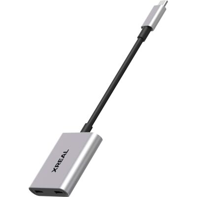 XREAL - HUB Power Adapter for AR Glasses, 45W Fast Charging, 1080p 120Hz Display Passthrough for iPhone 16/15, Steam/ROG, Switch - Black XREAL - HUB Power Adapter for AR Glasses, 45W Fast Charging, 1080p 120Hz Display Passthrough for iPhone 16/15, Steam/ROG, Switch - Black