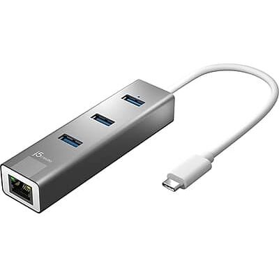 j5create - 3-Port USB Type-C Hub - Space Gray j5create - 3-Port USB Type-C Hub - Space Gray