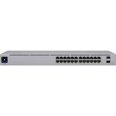 Ubiquiti - 24-Port Gigabit PoE+ Compliant Managed Switch USW-24-POE - Gray Ubiquiti - 24-Port Gigabit PoE+ Compliant Managed Switch USW-24-POE - Gray