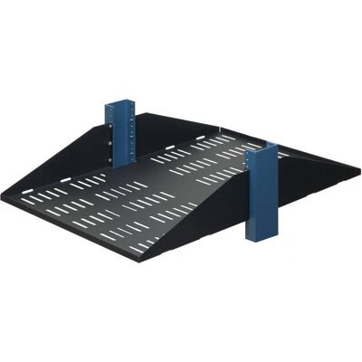 RackSolutions - 3U 2Post Center Mount Shelf 29in (D) (Flanged Down, Vented) - Black RackSolutions - 3U 2Post Center Mount Shelf 29in (D) (Flanged Down, Vented) - Black