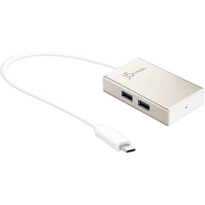 j5create - USB-C 4-Port Hub - Champagne Metallic j5create - USB-C 4-Port Hub - Champagne Metallic