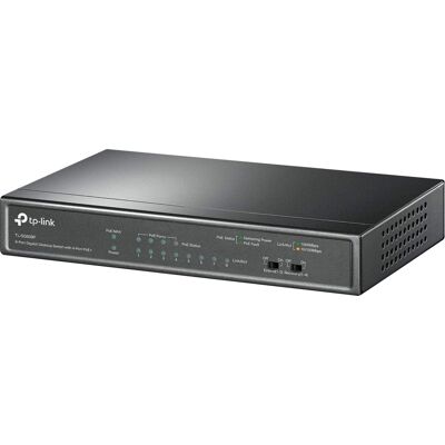 TP-Link - 8-Port Gigabit (10/100/1000Mbps) Desktop Unmanaged PoE Switch - Black TP-Link - 8-Port Gigabit (10/100/1000Mbps) Desktop Unmanaged PoE Switch - Black