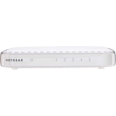 Netgear - 5-Port 10/100/1000 Mbps Gigabit Unmanaged Switch - White Netgear - 5-Port 10/100/1000 Mbps Gigabit Unmanaged Switch - White