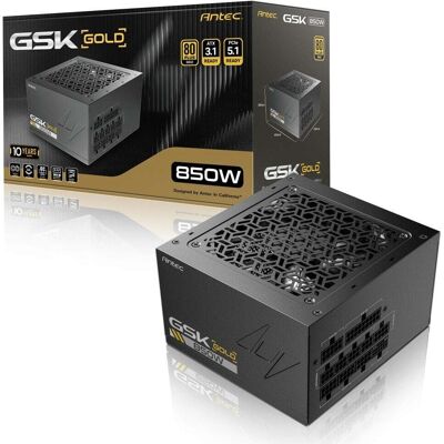 Antec - GSK850 V2 ATX3.1, 750W Full Modular PSU, 80 PLUS Gold Certified, PCIE 5.1 Support, PhaseWave Design, Zero RPM Manager - Black Antec - GSK850 V2 ATX3.1, 750W Full Modular PSU, 80 PLUS Gold Certified, PCIE 5.1 Support, PhaseWave Design, Zero RPM Manager - Black