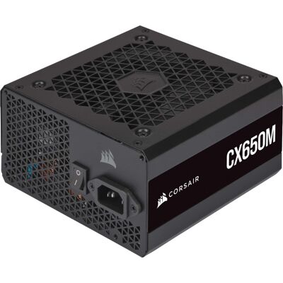 Corsair - CX-M Series CX650M Semi-Modular Low-Noise ATX Power Supply - Black Corsair - CX-M Series CX650M Semi-Modular Low-Noise ATX Power Supply - Black