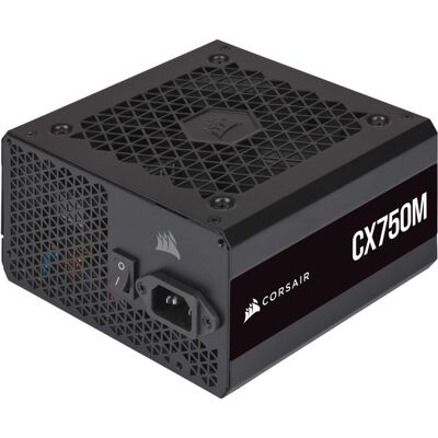 Corsair - CX-M Series CX750M Semi-Modular Low-Noise ATX Power Supply - Black Corsair - CX-M Series CX750M Semi-Modular Low-Noise ATX Power Supply - Black