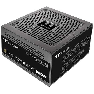 Thermaltake - Toughpower GF A3 850W 80 PLUS Gold PCIe Gen 5 ATX 3.0 Ready Fully Modular Power Supply - Black Thermaltake - Toughpower GF A3 850W 80 PLUS Gold PCIe Gen 5 ATX 3.0 Ready Fully Modular Power Supply - Black