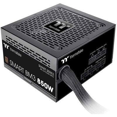 Thermaltake - Smart BM3 80+ Bronze PCIE Gen 5 ATX 3.0 850W Semi-Modular Power Supply - Black Thermaltake - Smart BM3 80+ Bronze PCIE Gen 5 ATX 3.0 850W Semi-Modular Power Supply - Black