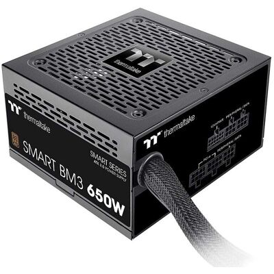 Thermaltake - Smart BM3 80+ Bronze PCIE Gen 5 ATX 3.0 750W Semi-Modular Power Supply - Black Thermaltake - Smart BM3 80+ Bronze PCIE Gen 5 ATX 3.0 750W Semi-Modular Power Supply - Black