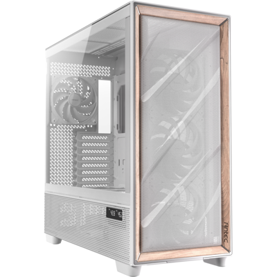 Antec - Flux Pro E-ATX Full Tower 6x PWM Birch Wood iShift PSU 420mm Rad Temp Display USB-C White - White Antec - Flux Pro E-ATX Full Tower 6x PWM Birch Wood iShift PSU 420mm Rad Temp Display USB-C White - White