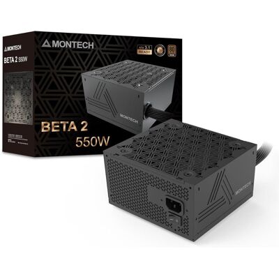 Montech - BETA 2 550W, ATX 3.1, 80+ Bronze, DC-to-DC, Japanese Capacitor, Full Protection Montech - BETA 2 550W, ATX 3.1, 80+ Bronze, DC-to-DC, Japanese Capacitor, Full Protection