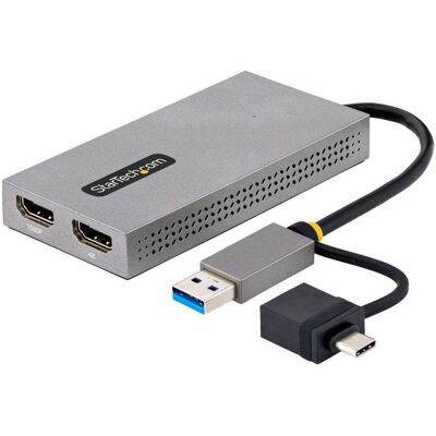 StarTech.com - USB to Dual HDMI Adapter, 4K & 1080p, USB-A/C, 4in Cable, USB 3.0 to HDMI, Windows & macOS StarTech.com - USB to Dual HDMI Adapter, 4K & 1080p, USB-A/C, 4in Cable, USB 3.0 to HDMI, Windows & macOS