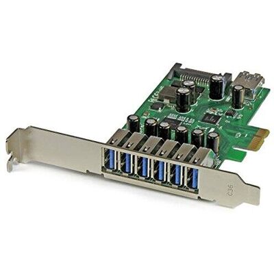 Startech - 7-Port PCI Express USB 3.0 Card - Standard and Low-Profile Design Startech - 7-Port PCI Express USB 3.0 Card - Standard and Low-Profile Design