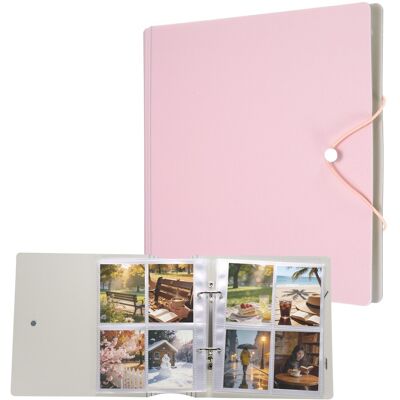 Unique Bargains - Mini Photo Album 2.5x3.5 Inch Small Book Holds 200 Pictures for Photos Postcards Family Travel Wedding - Pink Unique Bargains - Mini Photo Album 2.5x3.5 Inch Small Book Holds 200 Pictures for Photos Postcards Family Travel Wedding - Pink