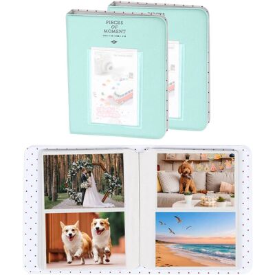 Unique Bargains - 2pcs Small Photo Album, 4x6 Inch Pockets Book with 16 Pages Holds 64 3-inch Photos for Fujifilm Travel - Sky Blue Unique Bargains - 2pcs Small Photo Album, 4x6 Inch Pockets Book with 16 Pages Holds 64 3-inch Photos for Fujifilm Travel - Sky Blue