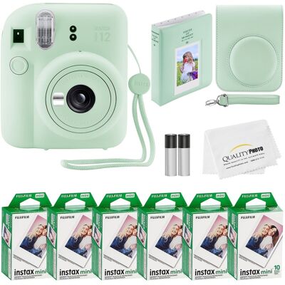 Fuji - Instax Mini 12 Instant Camera 60 Photo Prints Quality Photo Value Bundle Case Decoration Stickers Frames Photo Album - Mint Green Fuji - Instax Mini 12 Instant Camera 60 Photo Prints Quality Photo Value Bundle Case Decoration Stickers Frames Photo Album - Mint Green