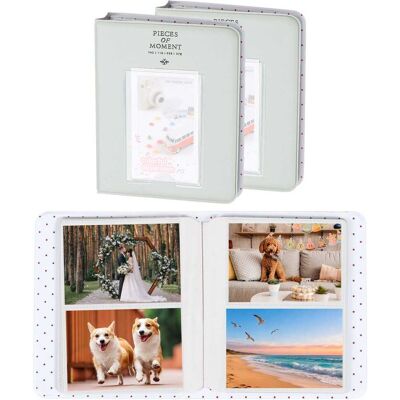 Unique Bargains - 2pcs Small Photo Album, 4x6 Inch Pockets Book with 16 Pages Holds 64 3-inch Photos for Fujifilm Travel - Gray White Unique Bargains - 2pcs Small Photo Album, 4x6 Inch Pockets Book with 16 Pages Holds 64 3-inch Photos for Fujifilm Travel - Gray White