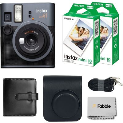 Fuji - Instax Mini 41 Instant Film Camera Bundle with Groovy Case, Twin Pack Film 20 Sheets, Photo Album 32 Photos Fuji - Instax Mini 41 Instant Film Camera Bundle with Groovy Case, Twin Pack Film 20 Sheets, Photo Album 32 Photos