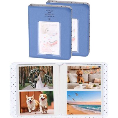 Unique Bargains - 2pcs Small Photo Album, 4x6 Inch Pockets Book with 16 Pages Holds 64 3-inch Photos for Fujifilm Travel - Dark Blue Unique Bargains - 2pcs Small Photo Album, 4x6 Inch Pockets Book with 16 Pages Holds 64 3-inch Photos for Fujifilm Travel - Dark Blue