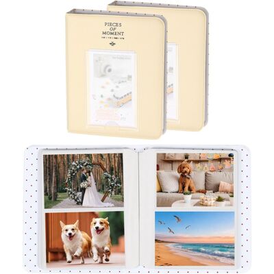 Unique Bargains - 2pcs Small Photo Album, 4x6 Inch Pockets Book with 16 Pages Holds 64 3-inch Photos for Fujifilm Travel - Pure White Unique Bargains - 2pcs Small Photo Album, 4x6 Inch Pockets Book with 16 Pages Holds 64 3-inch Photos for Fujifilm Travel - Pure White