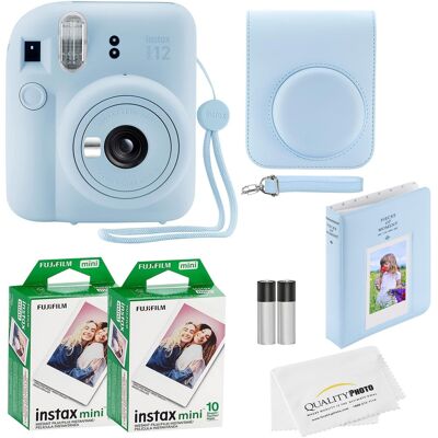 Fuji - Instax Mini 12 Instant Camera 20 Photo Prints Quality Photo Value Bundle Case Decoration Stickers Frames Photo Album - Pastel Blue Fuji - Instax Mini 12 Instant Camera 20 Photo Prints Quality Photo Value Bundle Case Decoration Stickers Frames Photo Album - Pastel Blue