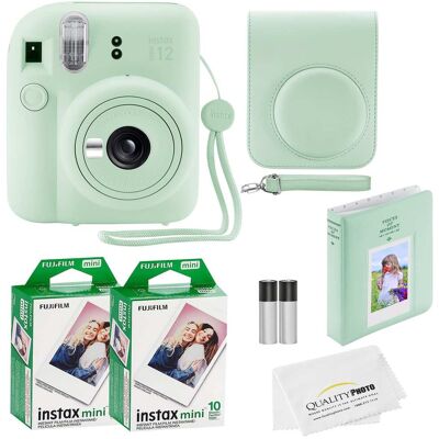 Fuji - Instax Mini 12 Instant Camera 20 Photo Prints Quality Photo Value Bundle Case Decoration Stickers Frames Photo Album - Mint Green Fuji - Instax Mini 12 Instant Camera 20 Photo Prints Quality Photo Value Bundle Case Decoration Stickers Frames Photo Album - Mint Green
