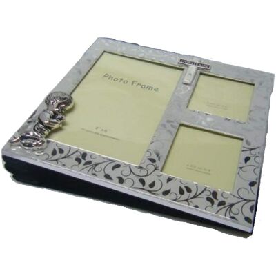 Jiallo - Christening Photo Frame/Album - Silver, Multi Color Jiallo - Christening Photo Frame/Album - Silver, Multi Color