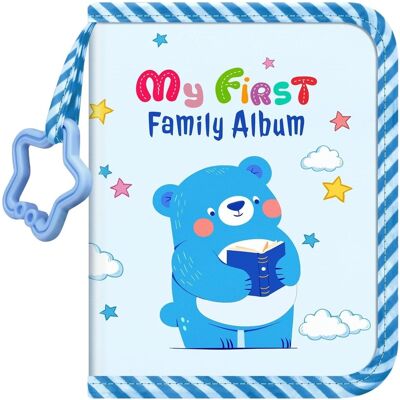 Kitcheniva - "My First Family Album" Design 18 Photos For 4x6 Inch Photo Blue Bear Kitcheniva - "My First Family Album" Design 18 Photos For 4x6 Inch Photo Blue Bear