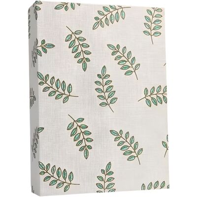 Kitcheniva - Small Linen Cover Photo Album for 100 Photos, 4x6 Photo Album, Green Leaf Kitcheniva - Small Linen Cover Photo Album for 100 Photos, 4x6 Photo Album, Green Leaf
