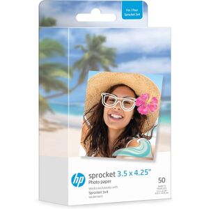 Sprocket 3.5 x 4.25” Zink Sticky-Backed Photo Paper (50 Pack) Compatible with HP Sprocket 3x4 Photobooth - White Sprocket 3.5 x 4.25” Zink Sticky-Backed Photo Paper (50 Pack) Compatible with HP Sprocket 3x4 Photobooth - White
