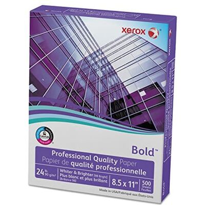 Xerox - Premium Laser Paper, 98 Brightness, 24lb, 8-1/2 x 11, White, 500 Sheets/Ream Xerox - Premium Laser Paper, 98 Brightness, 24lb, 8-1/2 x 11, White, 500 Sheets/Ream