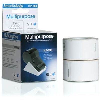 Seiko - SLP-MRL Multipurpose Labels - White - 440-labels - 1-1/8 X 2 Inches - 2 Rolls Seiko - SLP-MRL Multipurpose Labels - White - 440-labels - 1-1/8 X 2 Inches - 2 Rolls