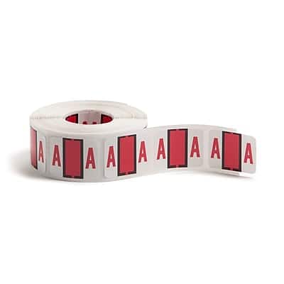 Smead - BCCR Color Coded Alphabetic Labels, 1" x 1.25", 500/Roll - Red Smead - BCCR Color Coded Alphabetic Labels, 1" x 1.25", 500/Roll - Red
