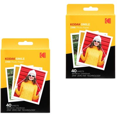 Kodak - Zink Photo Paper 2x3", Sticky-Back Photo Printer Paper, 50 Sheets - White Kodak - Zink Photo Paper 2x3", Sticky-Back Photo Printer Paper, 50 Sheets - White